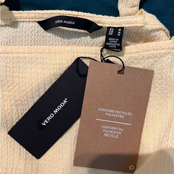 Vero Moda Yellow Pam Ruffle Strap Tank Top - M (NWT) - Picture 8 of 12